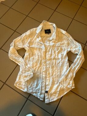 Rails Cream White Plaid Button-Down Shirt